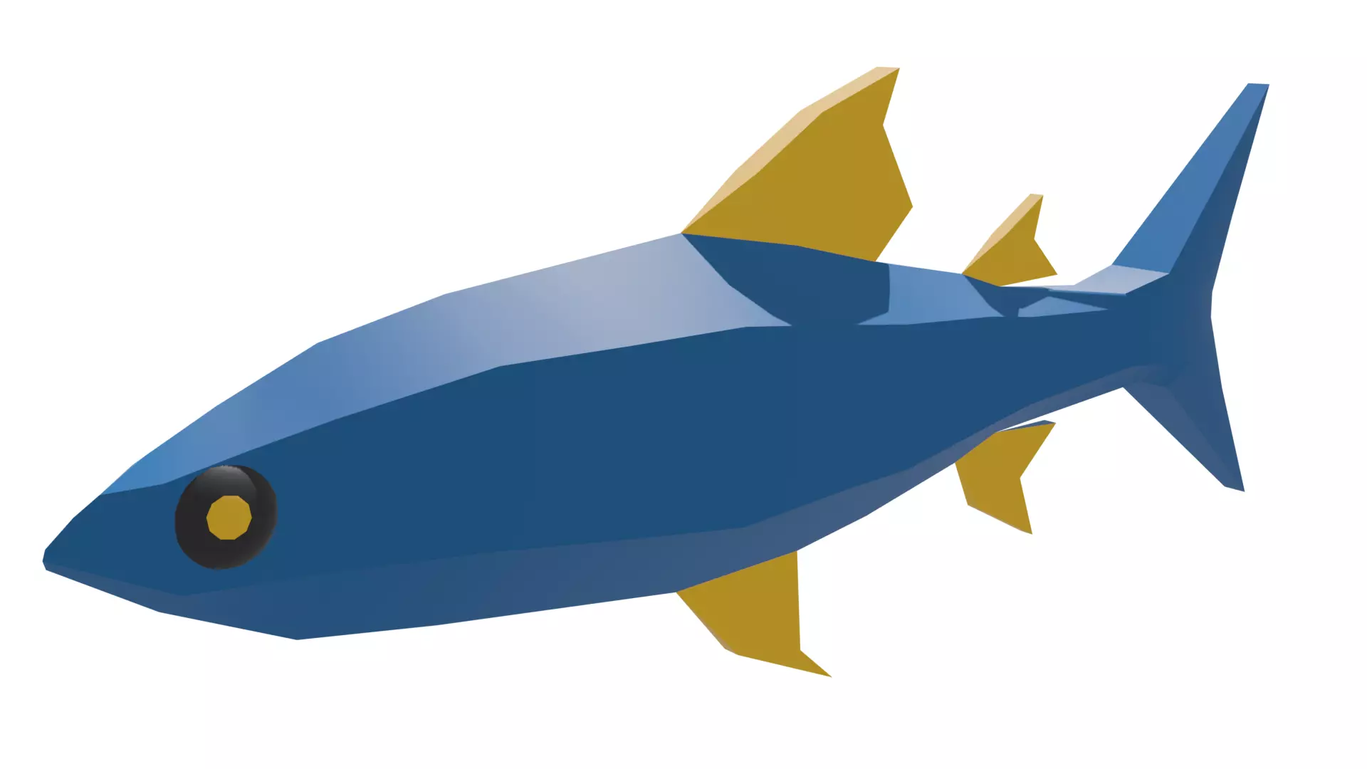 Low Poly Fish Model Free Game Ready Customizable Free low-poly 3D model