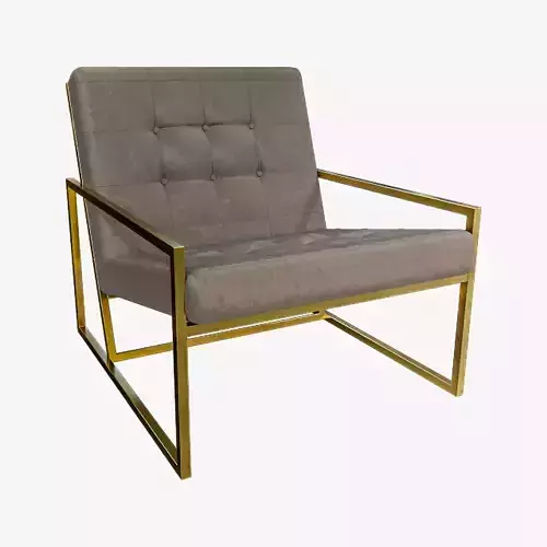 Modern Luxury Chair - Gold Metal and Velvet