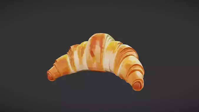 Golden brown croissant