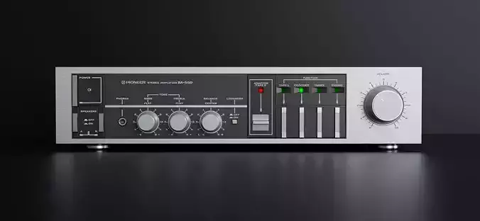 Japanese Vintage Integrated Amplifier 77 3D model
