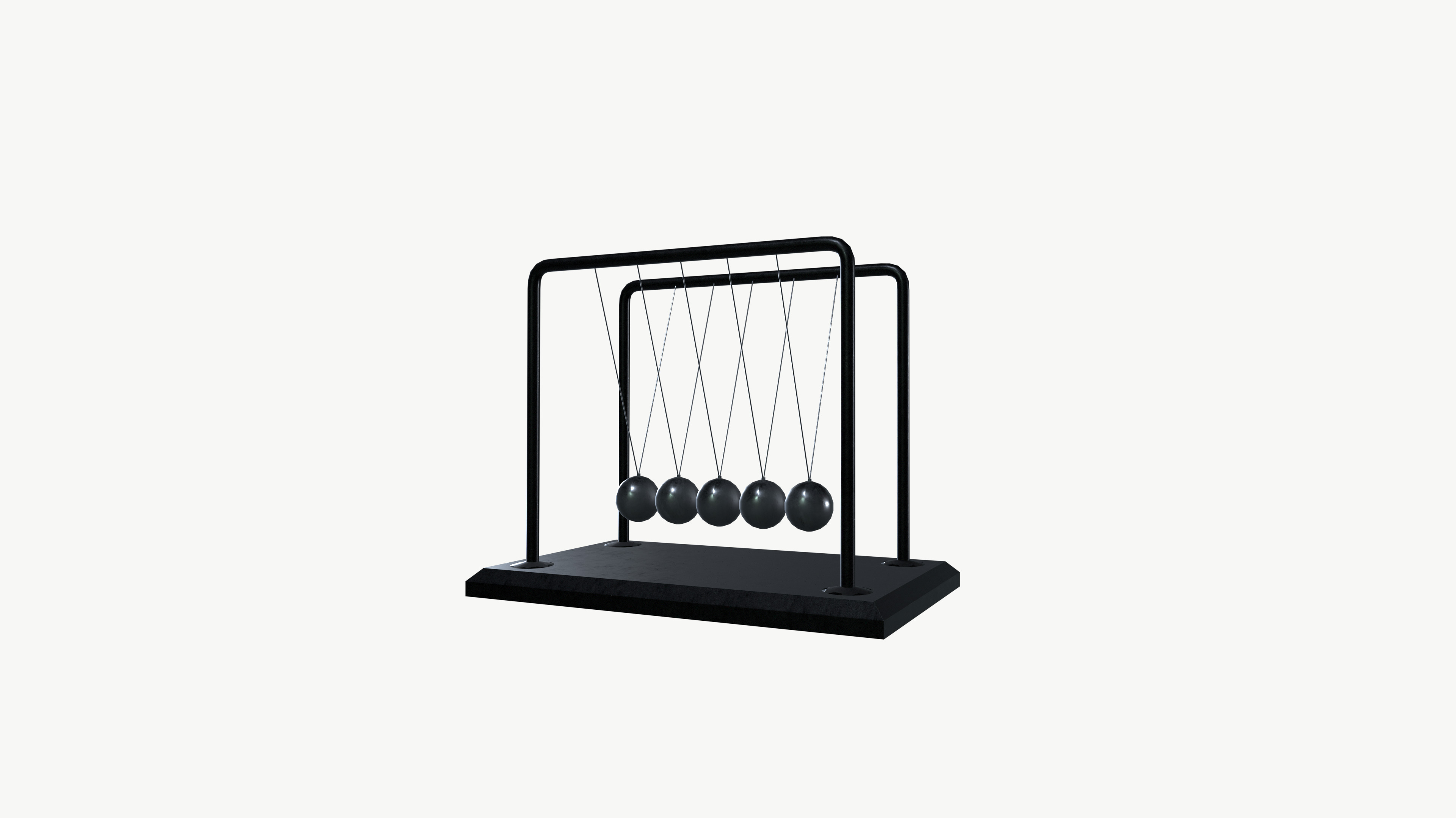 Newtons Cradle 3D model_7