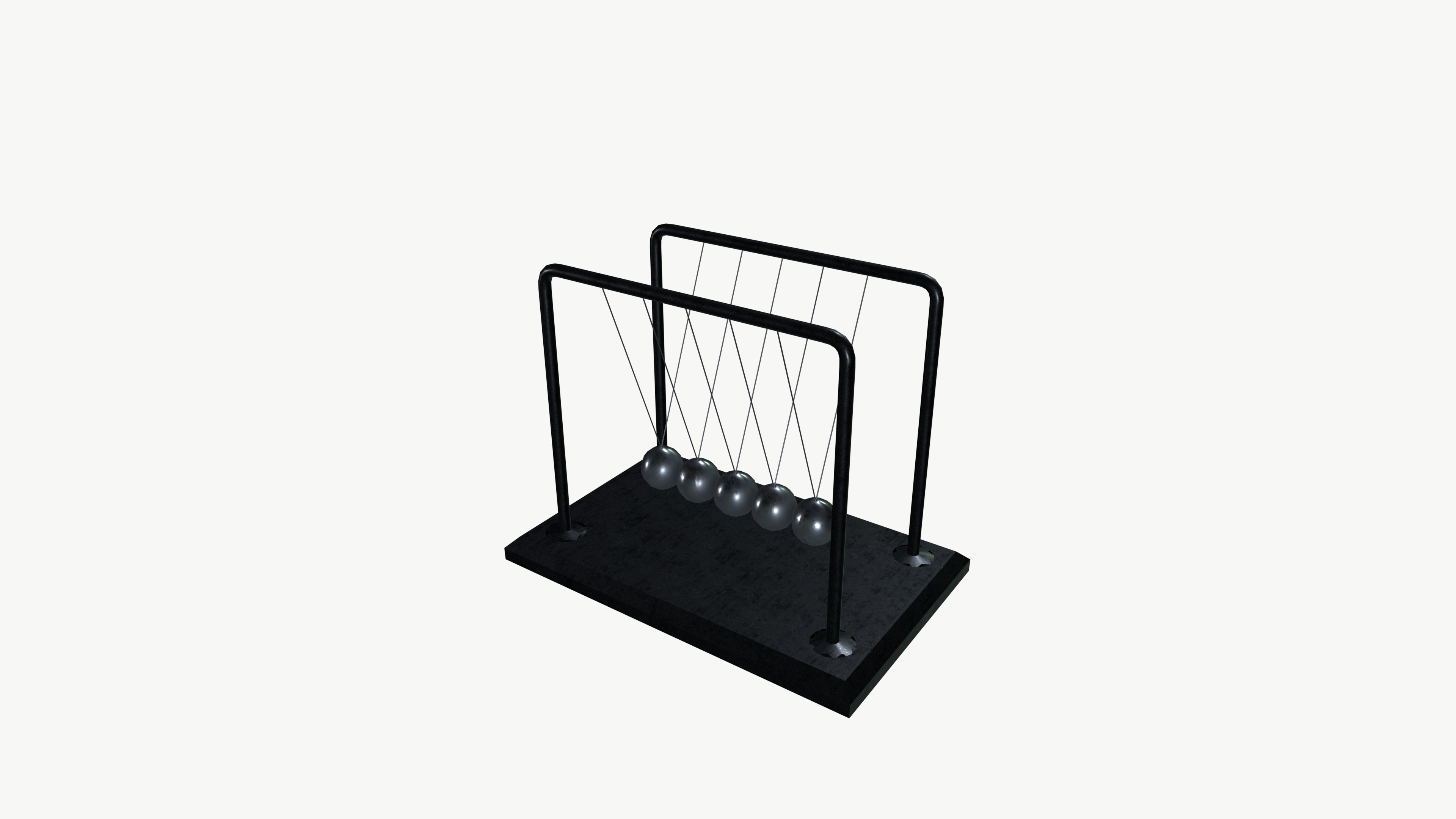 Newtons Cradle 3D model_6