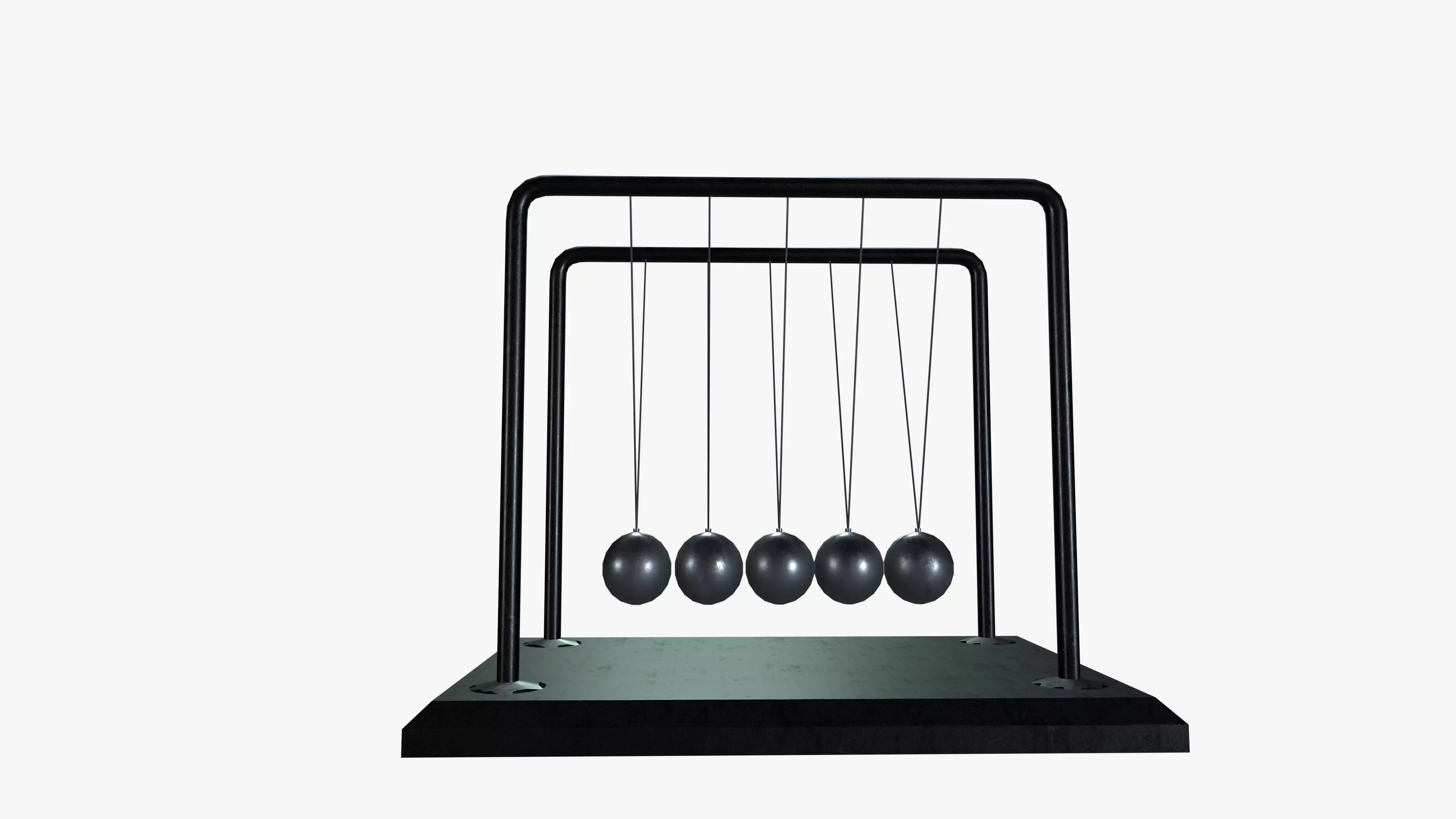 Newtons Cradle 3D model_0