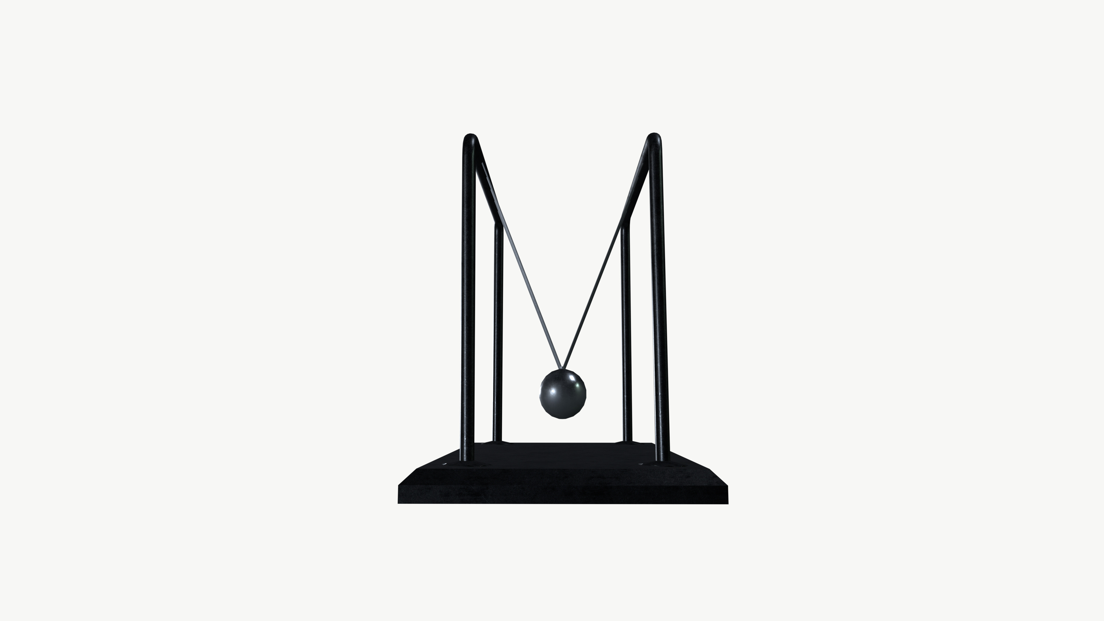 Newtons Cradle 3D model_3