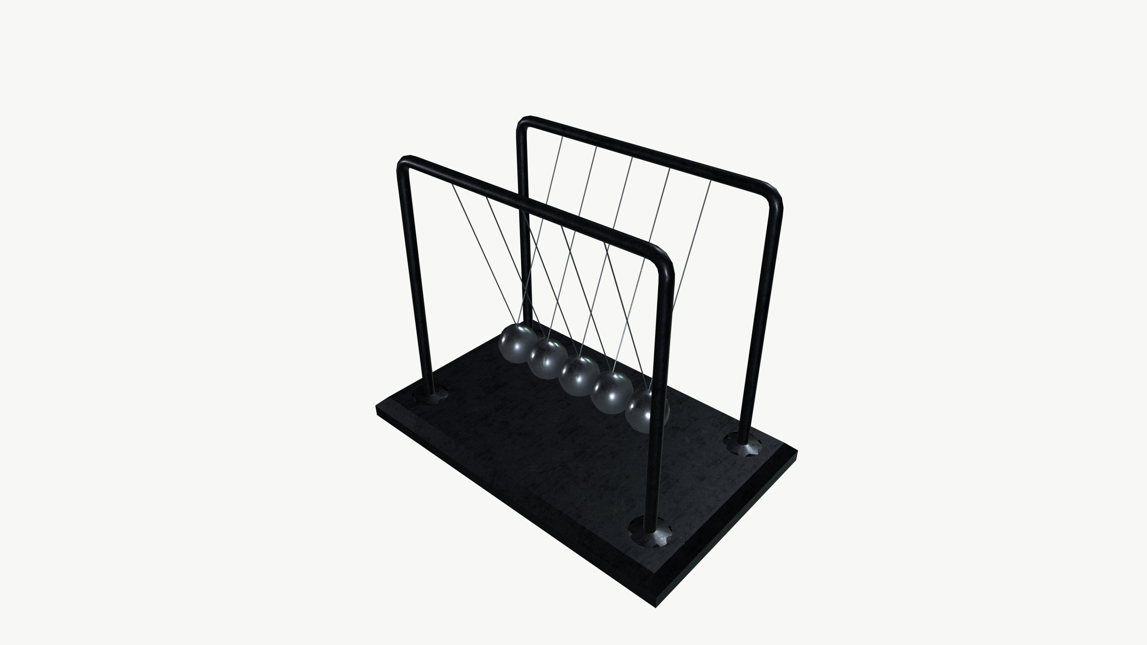 Newtons Cradle 3D model_2