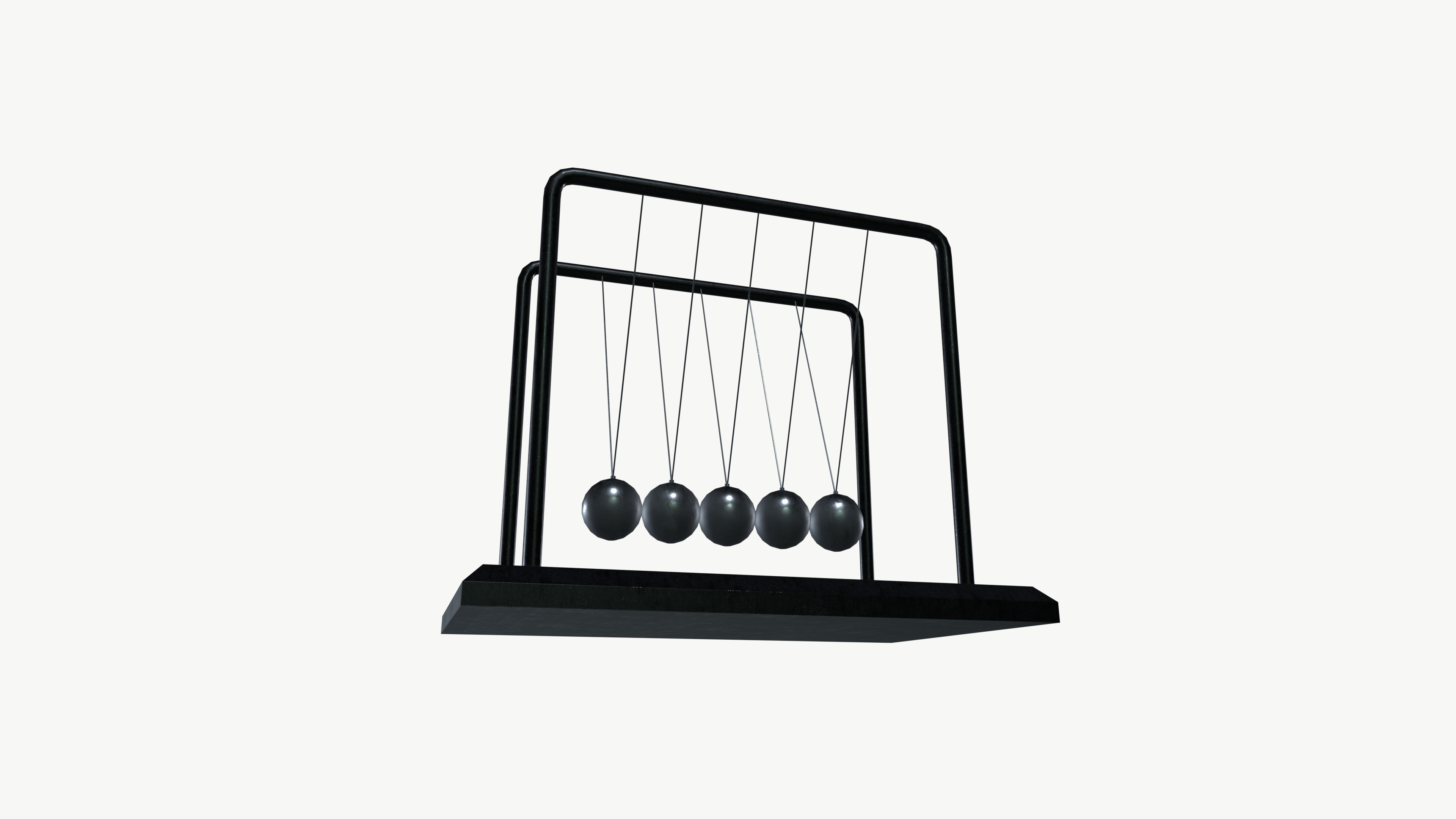 Newtons Cradle 3D model_4
