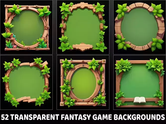 52 Transparent Fantasy Game Backgrounds
