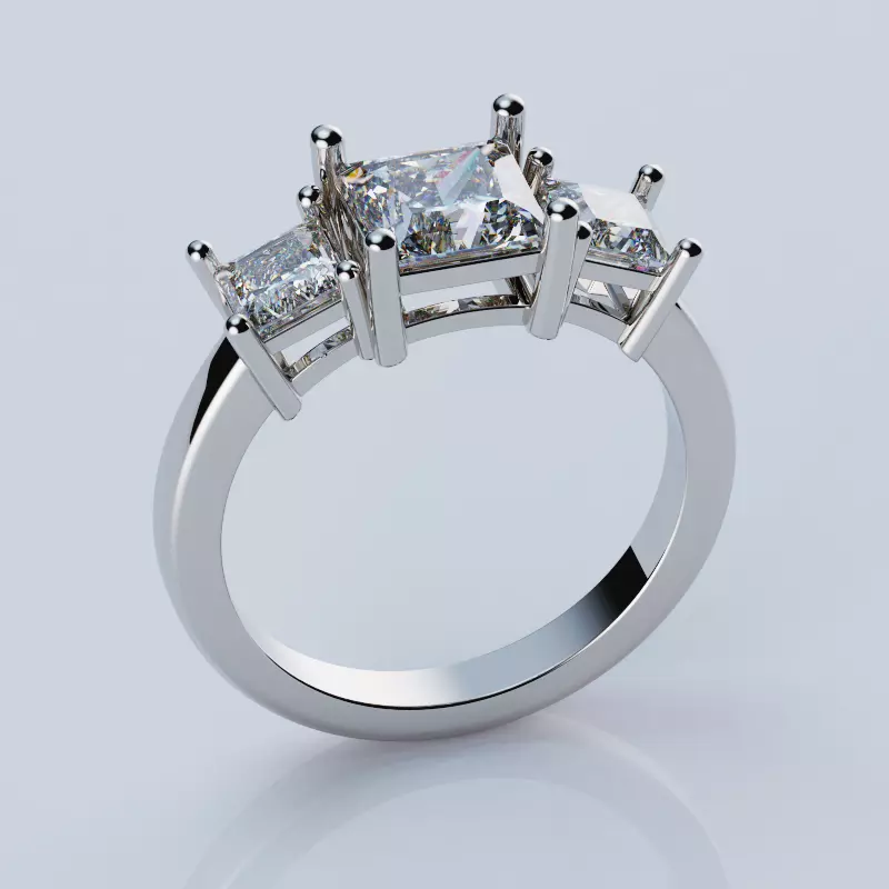 Ring  Princess 16 5 mm 3D print model_0
