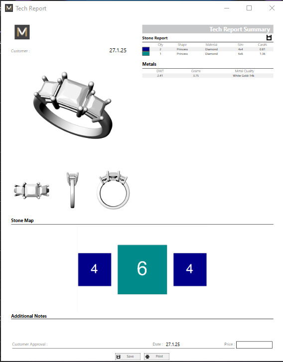 Ring  Princess 16 5 mm 3D print model_4