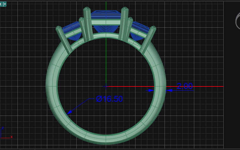 Ring  Princess 16 5 mm 3D print model_5