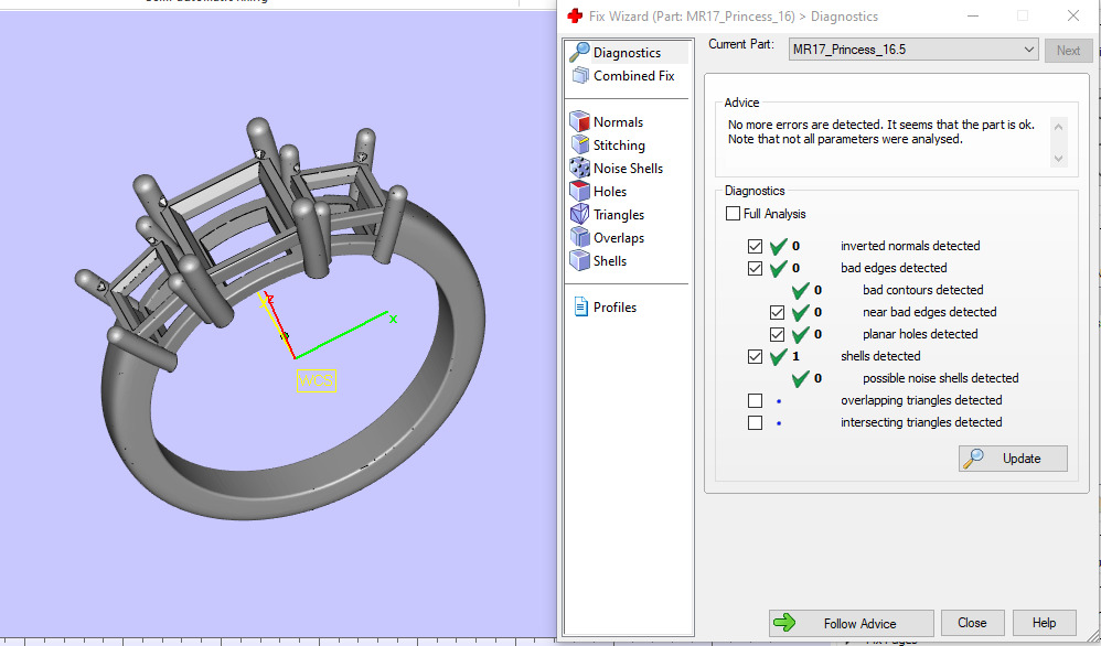 Ring  Princess 16 5 mm 3D print model_8