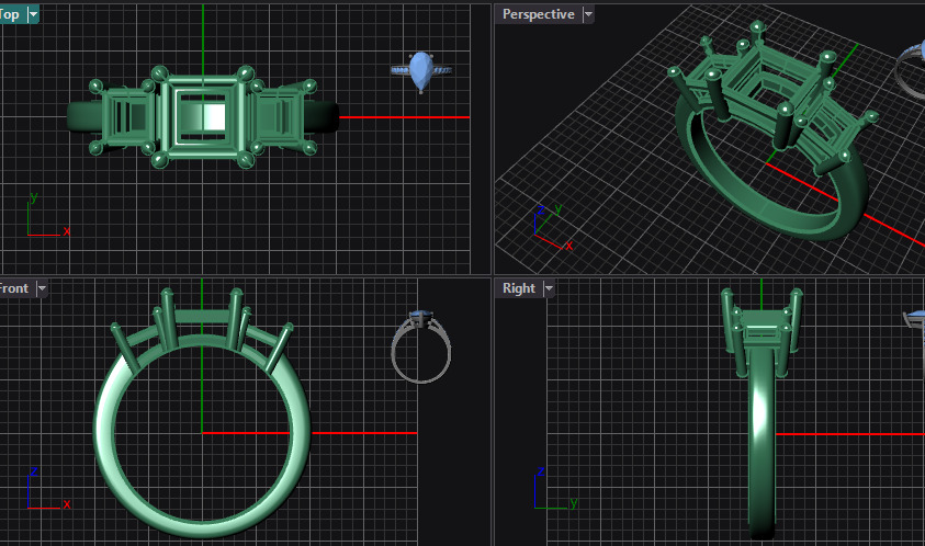 Ring  Princess 16 5 mm 3D print model_7
