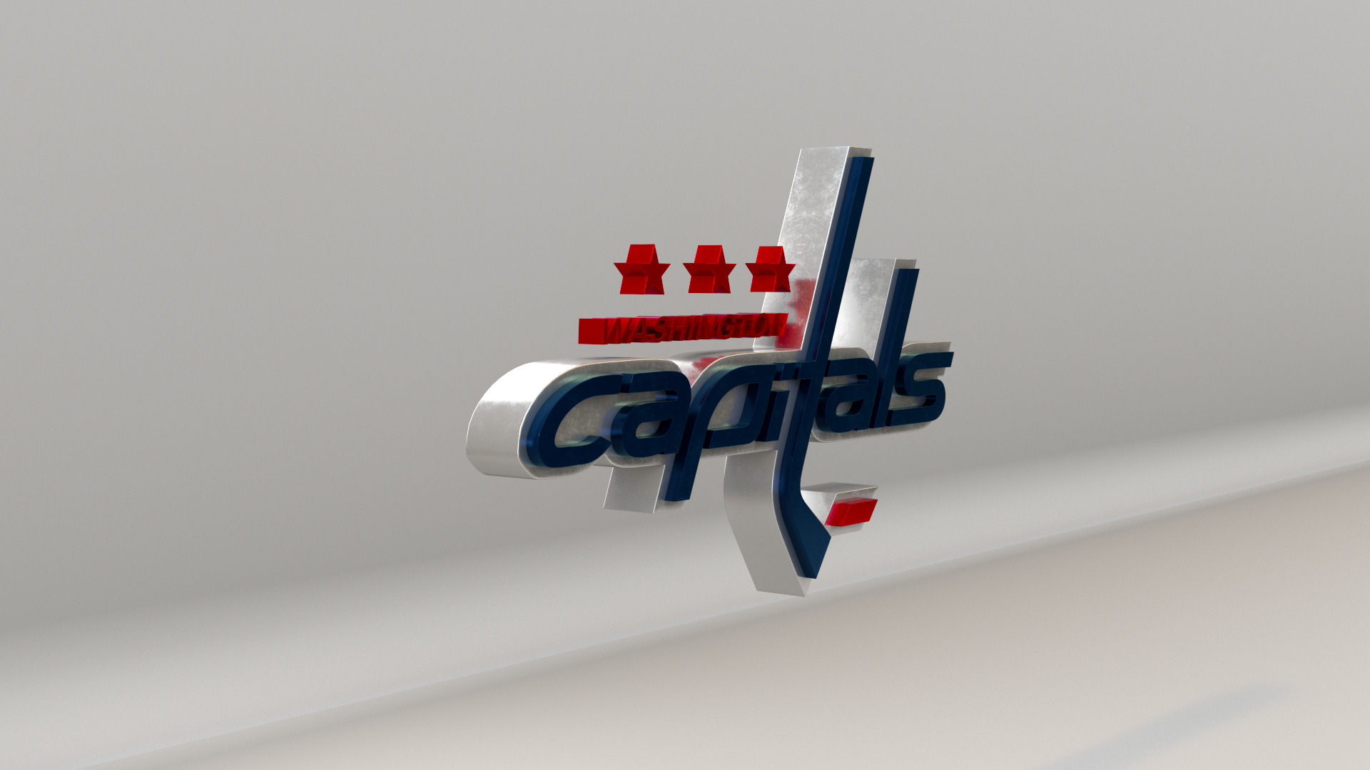 NHL Washington Capitals Team Logo 3D model_4
