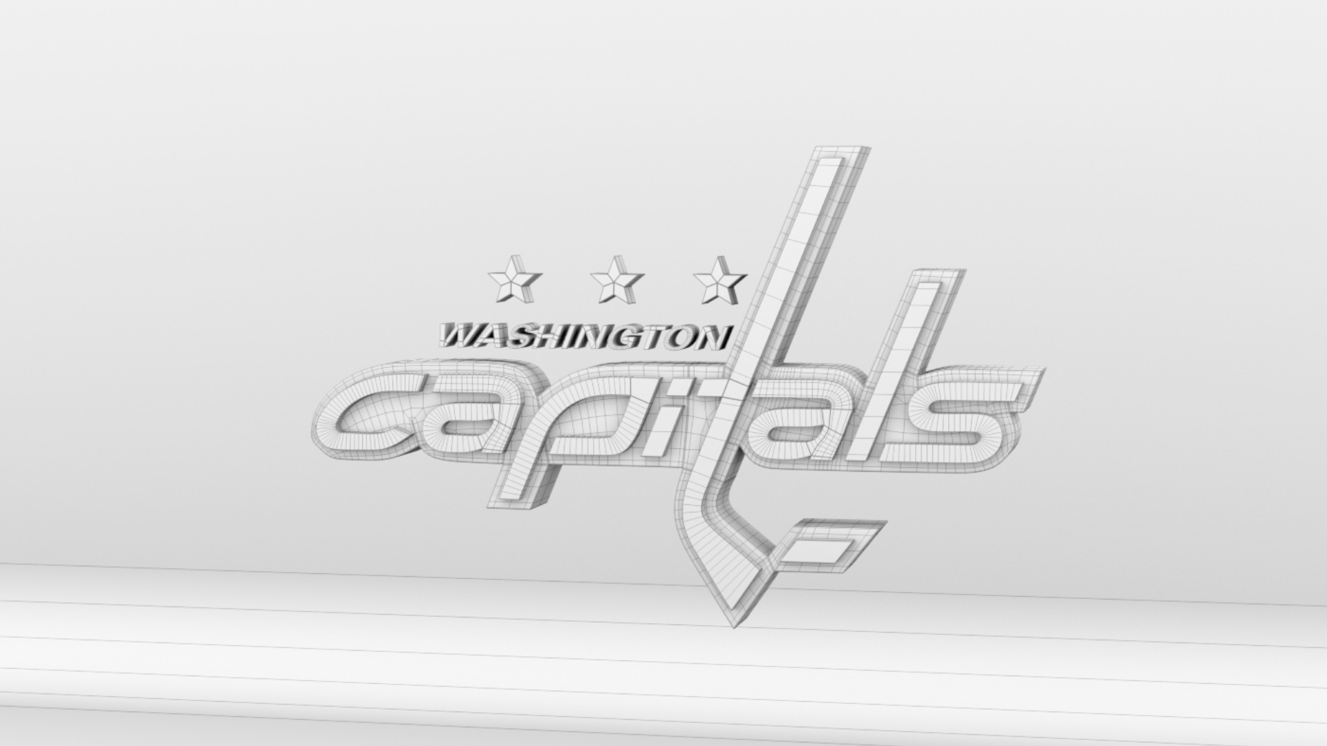 NHL Washington Capitals Team Logo 3D model_7