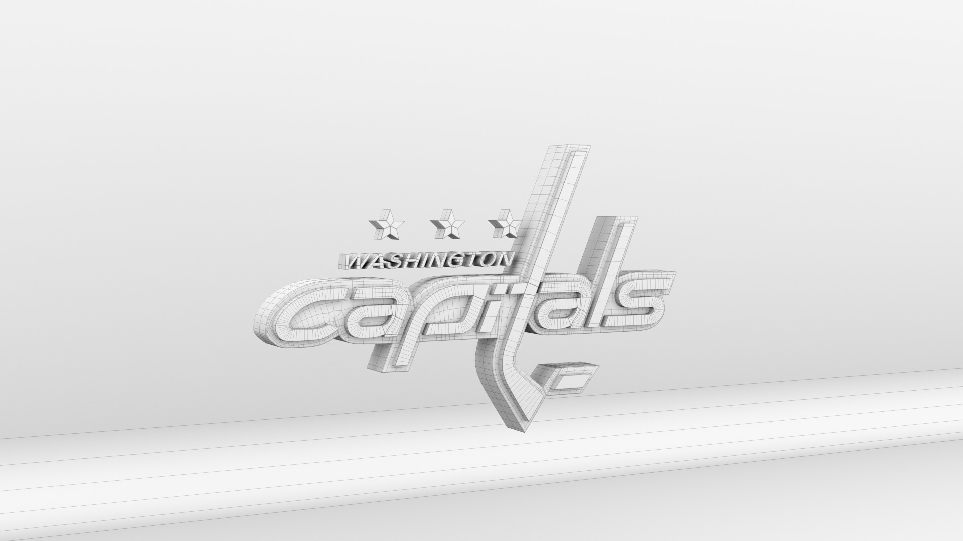 NHL Washington Capitals Team Logo 3D model_9