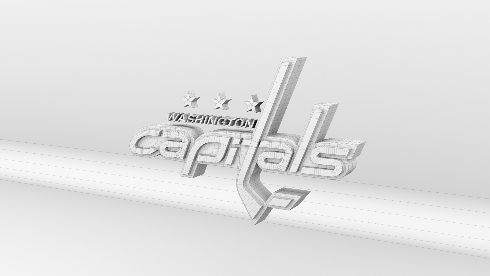 NHL Washington Capitals Team Logo 3D model_8