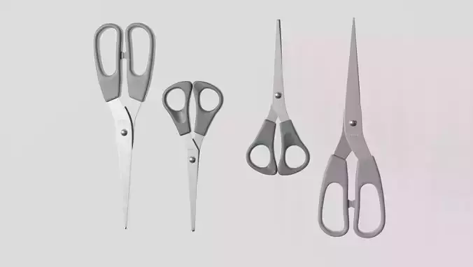 Ikea SVARDFISK Scissors set of 2 stainless steel gray