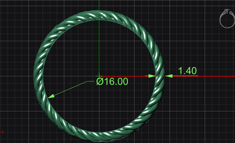 Ring Jessy 16mm 3D print model_4