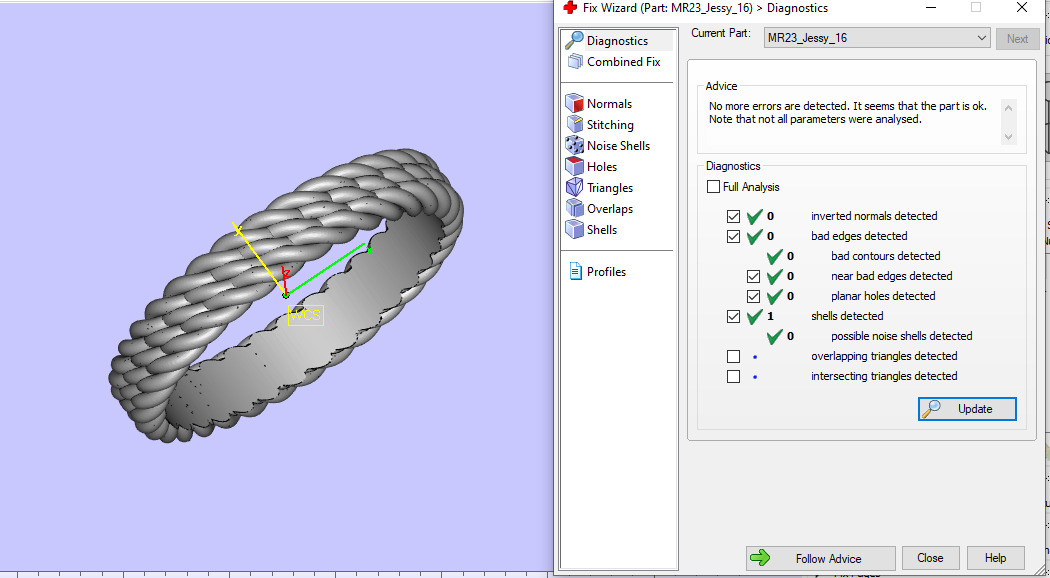 Ring Jessy 16mm 3D print model_8