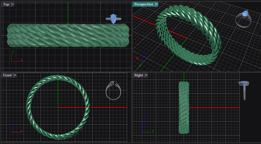 Ring Jessy 16mm 3D print model_6