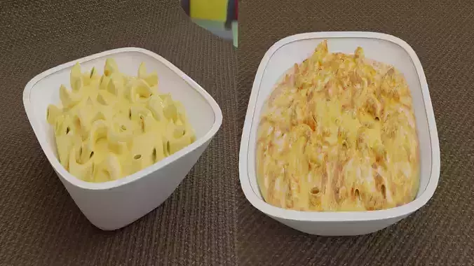 Cheese Macaroni 3D model