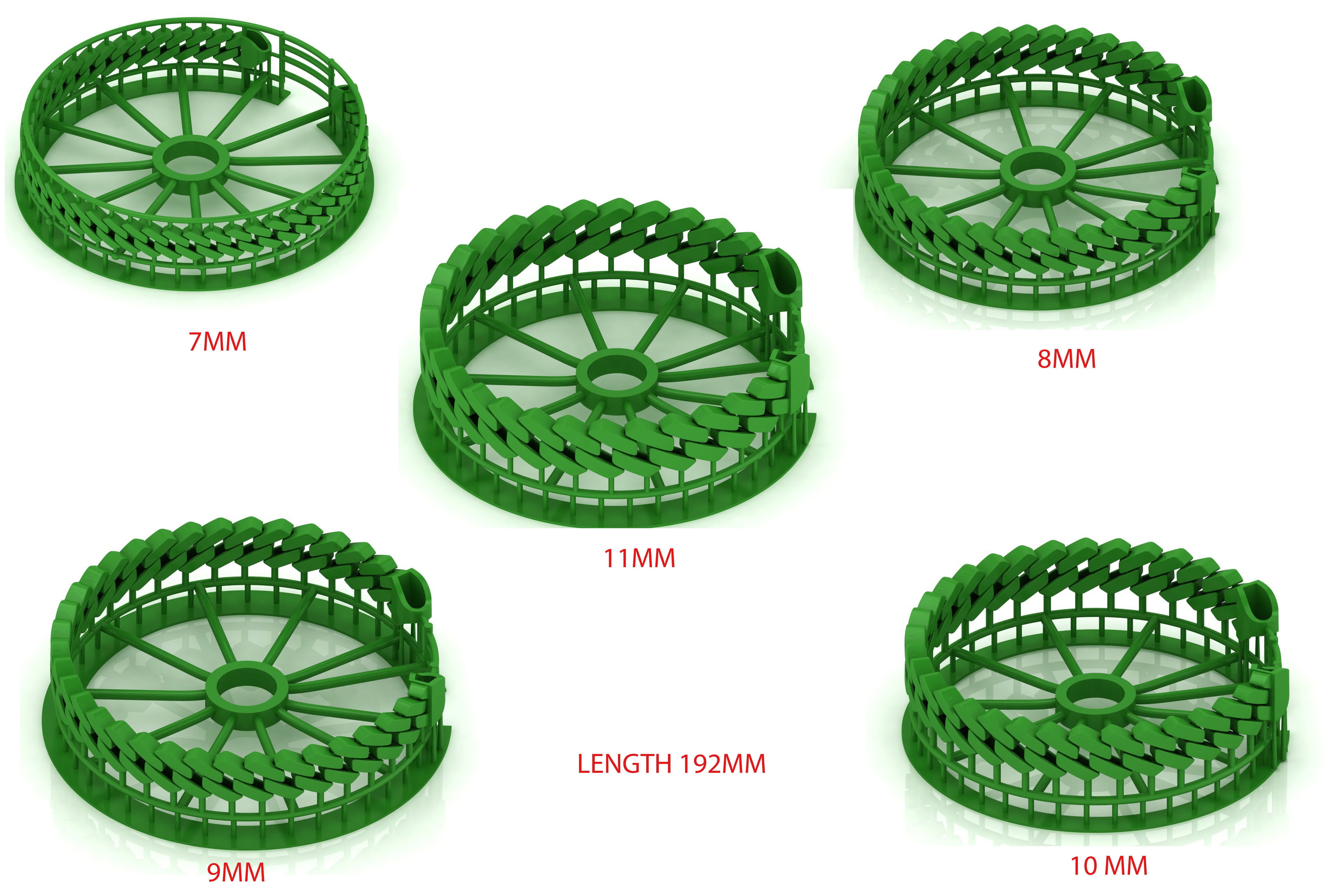 27 DIFFERENT SIZE MASSIVE SPIRAL  MIAMI CUBAN LINK BRACELET  3D Model Collection_2