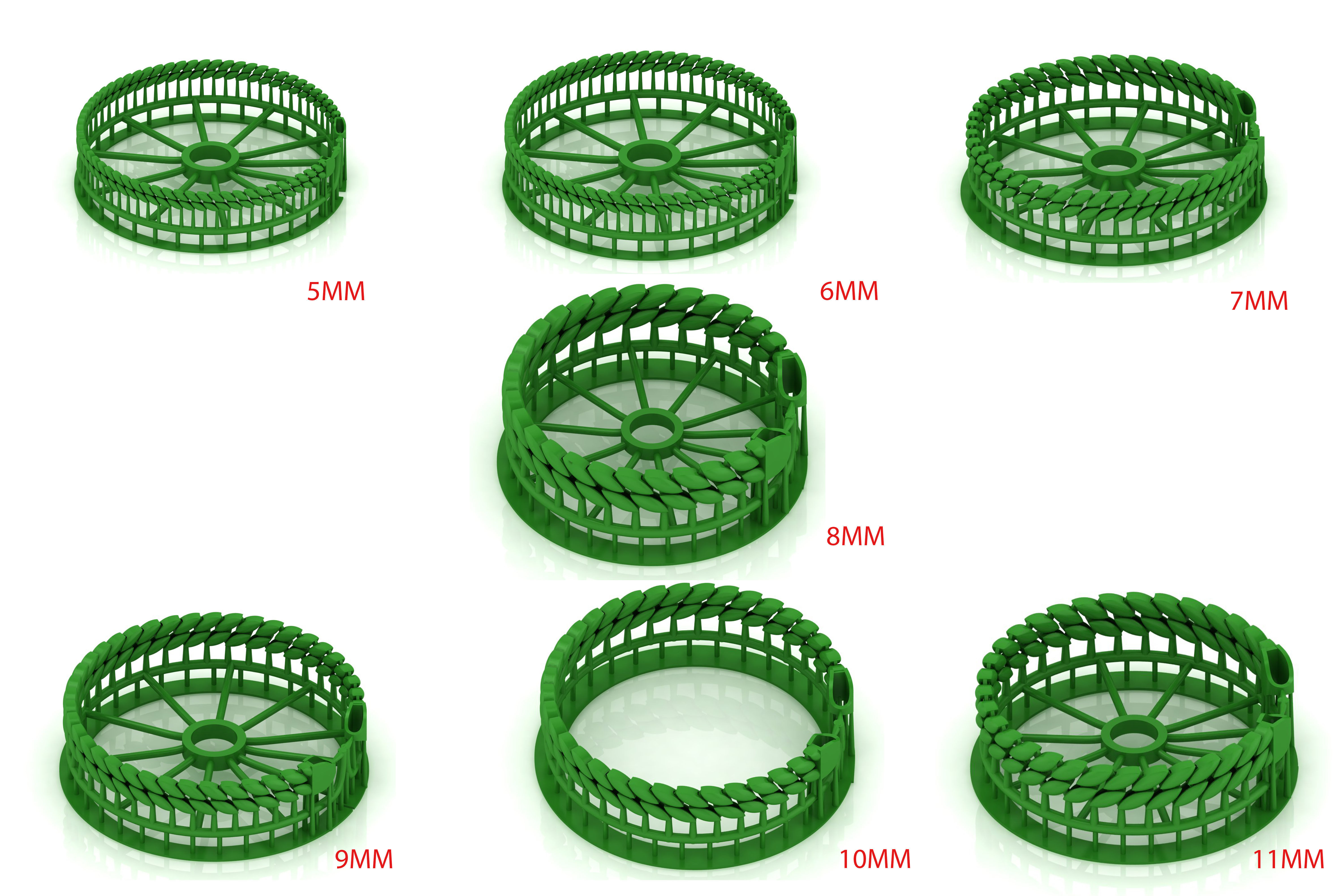 27 DIFFERENT SIZE MASSIVE SPIRAL  MIAMI CUBAN LINK BRACELET  3D Model Collection_3