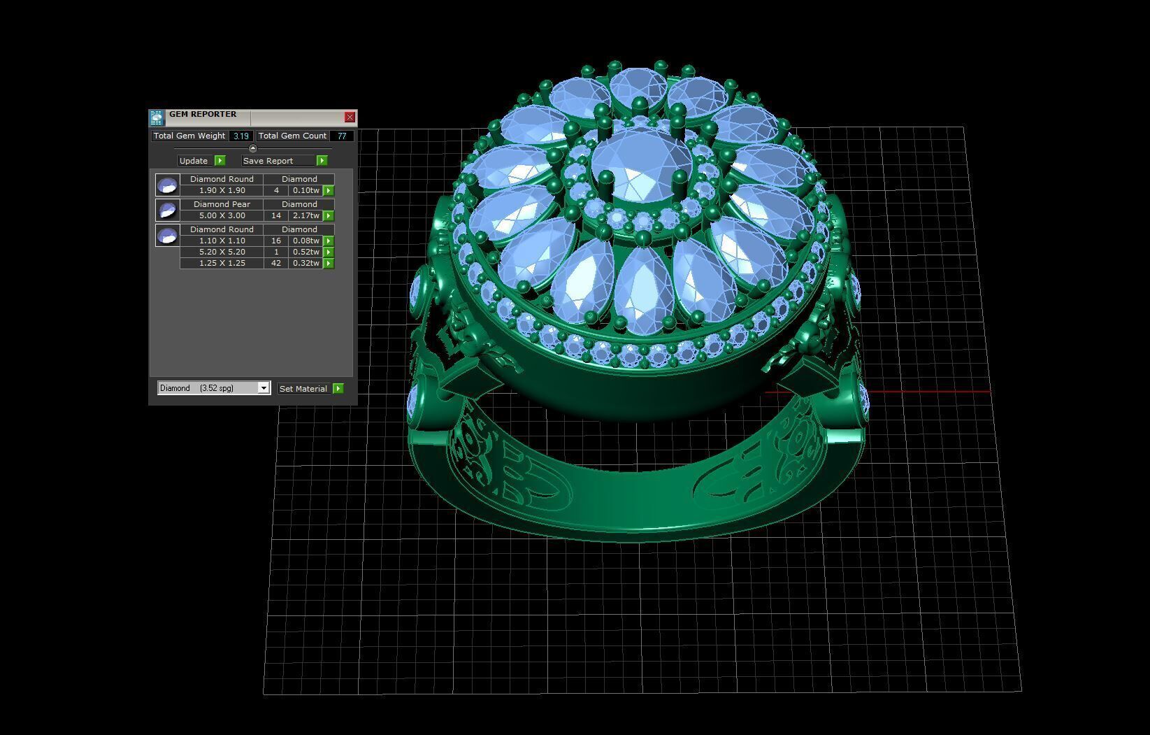 Gold N1259 3D print model_3