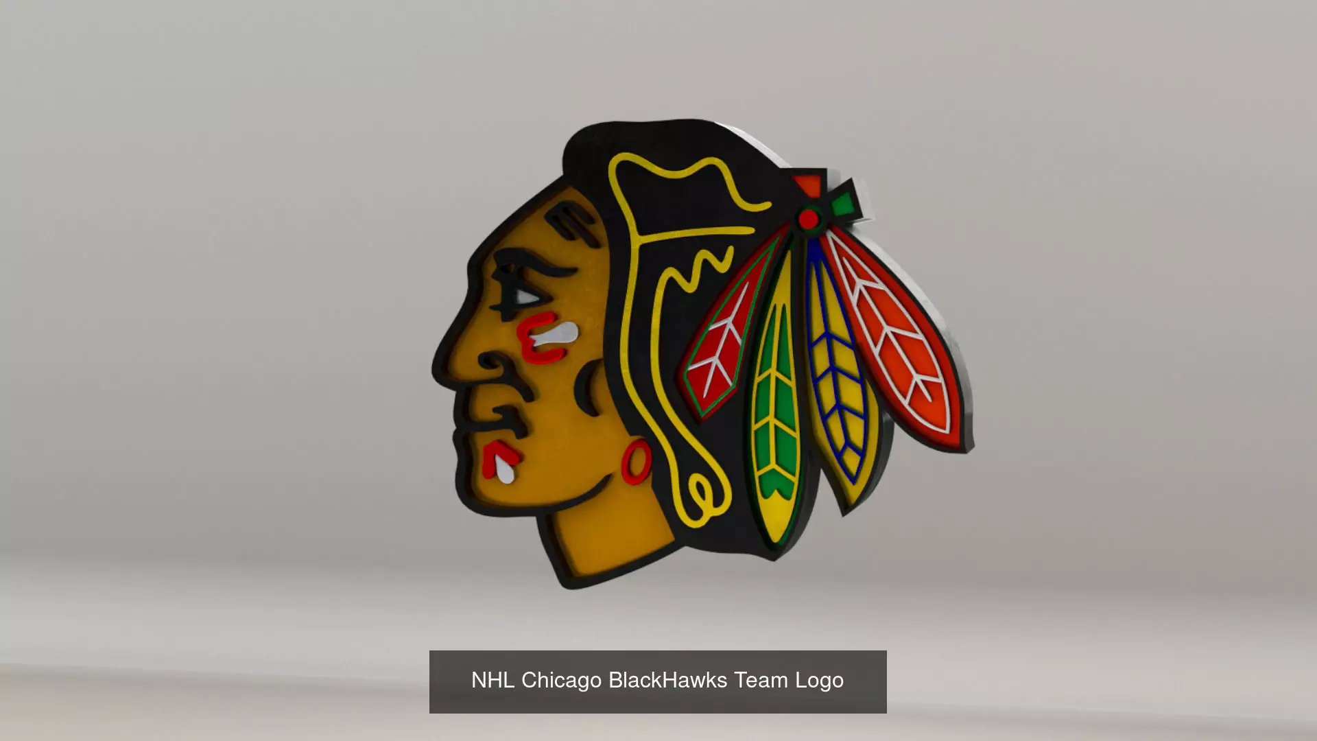 NHL Central Division Teams Logos 3D Model Collection_0