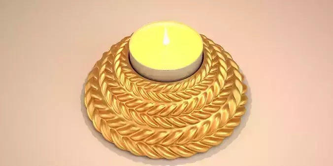 Tealight Holder Rope Effect Harmony