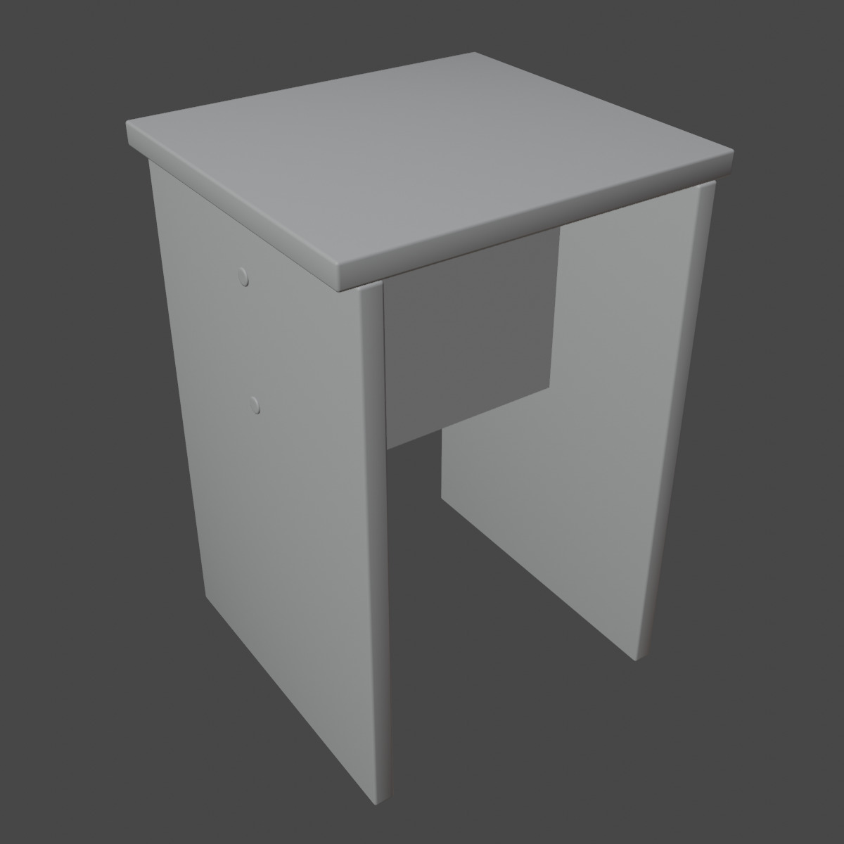 Wooden Stool 01 Low-poly 3D model_8