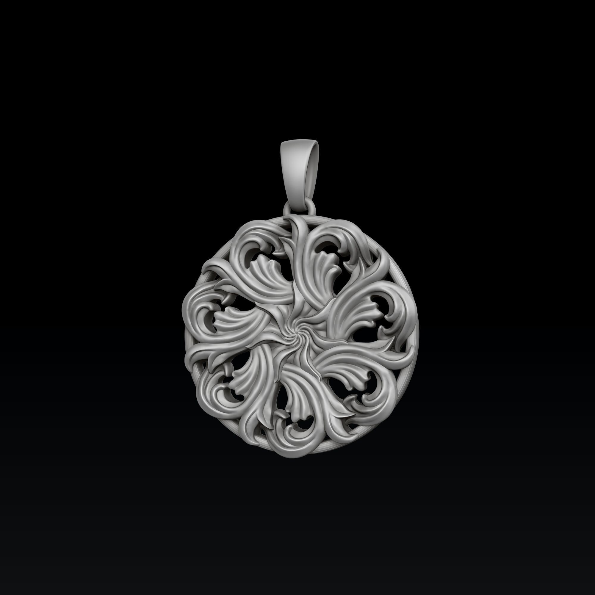 Ornamental Ring and Pendant Collection Set Pack 3D print model_1
