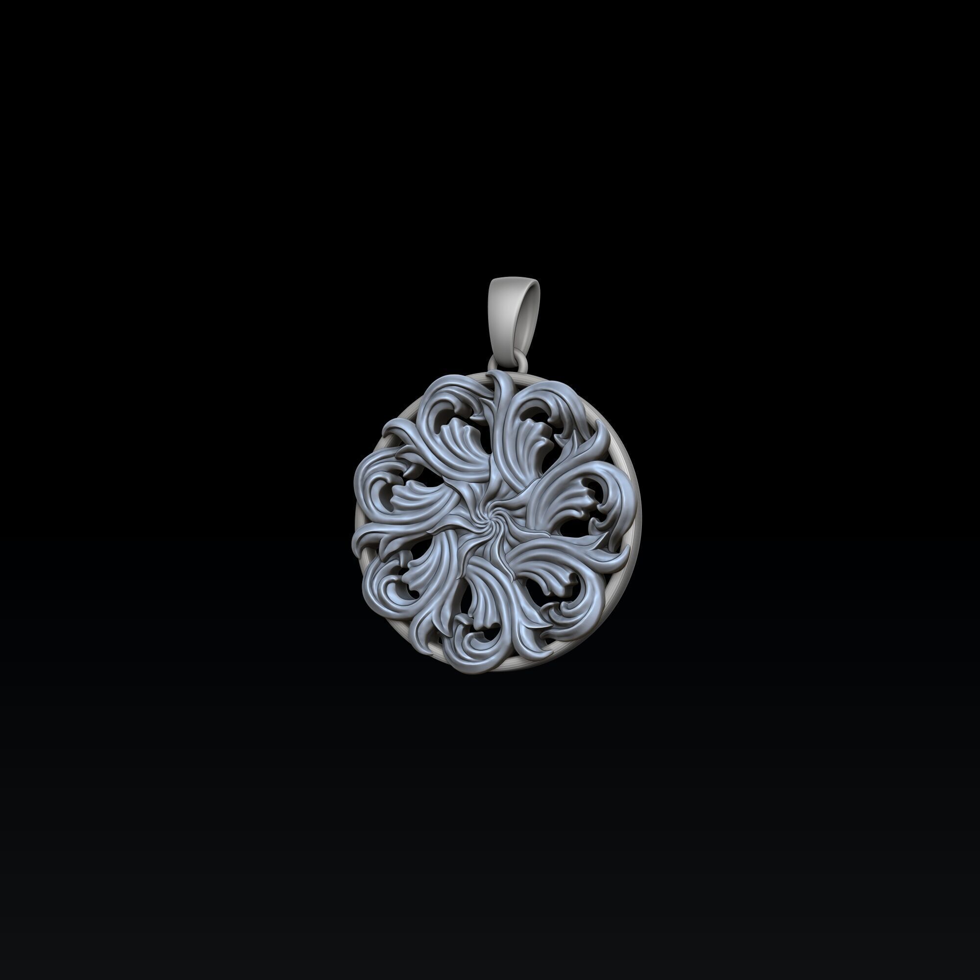 Ornamental Ring and Pendant Collection Set Pack 3D print model_6