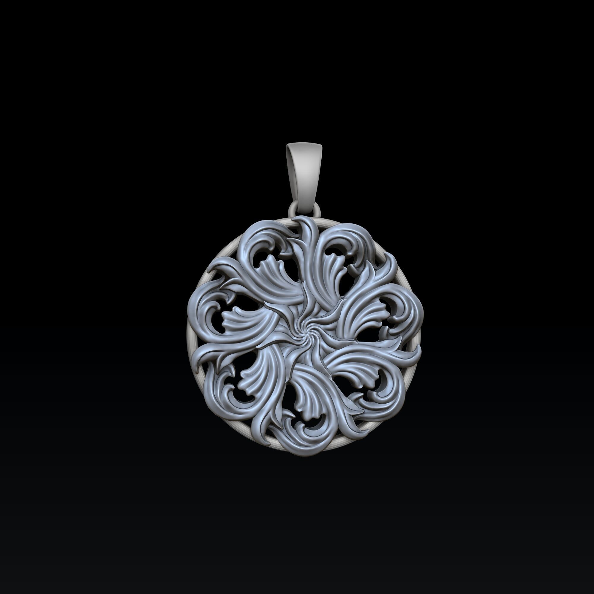 Ornamental Ring and Pendant Collection Set Pack 3D print model_4