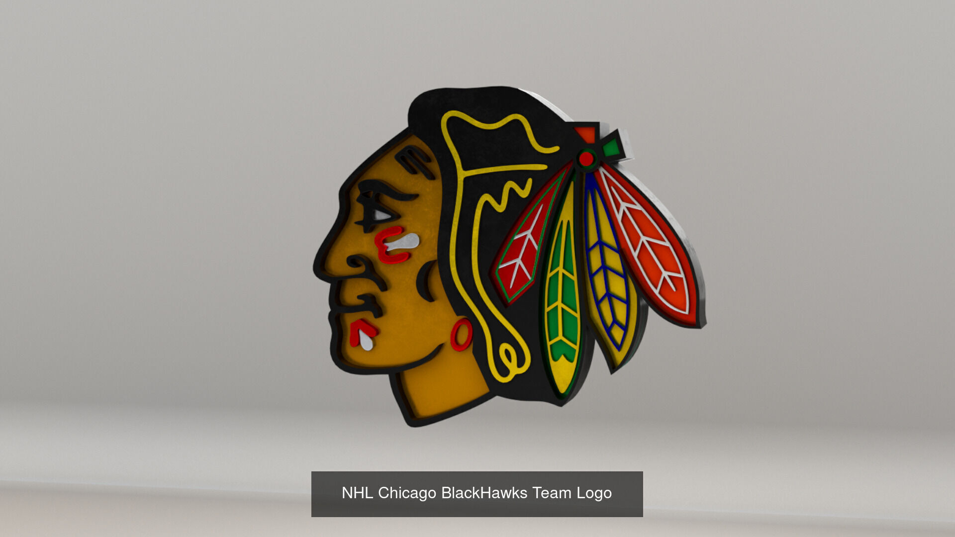 NHL All Teams Logos 3D Model Collection_39