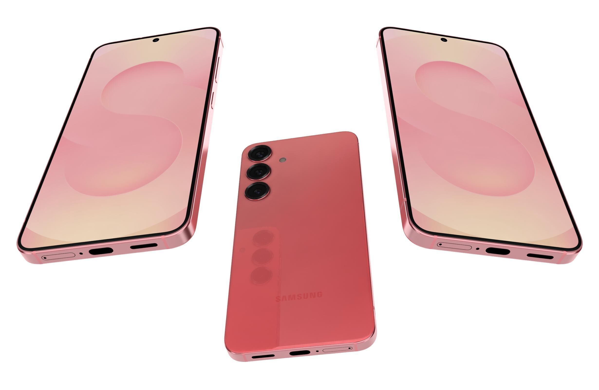Samsung Galaxy S25 Plus Coralred 3D model_2