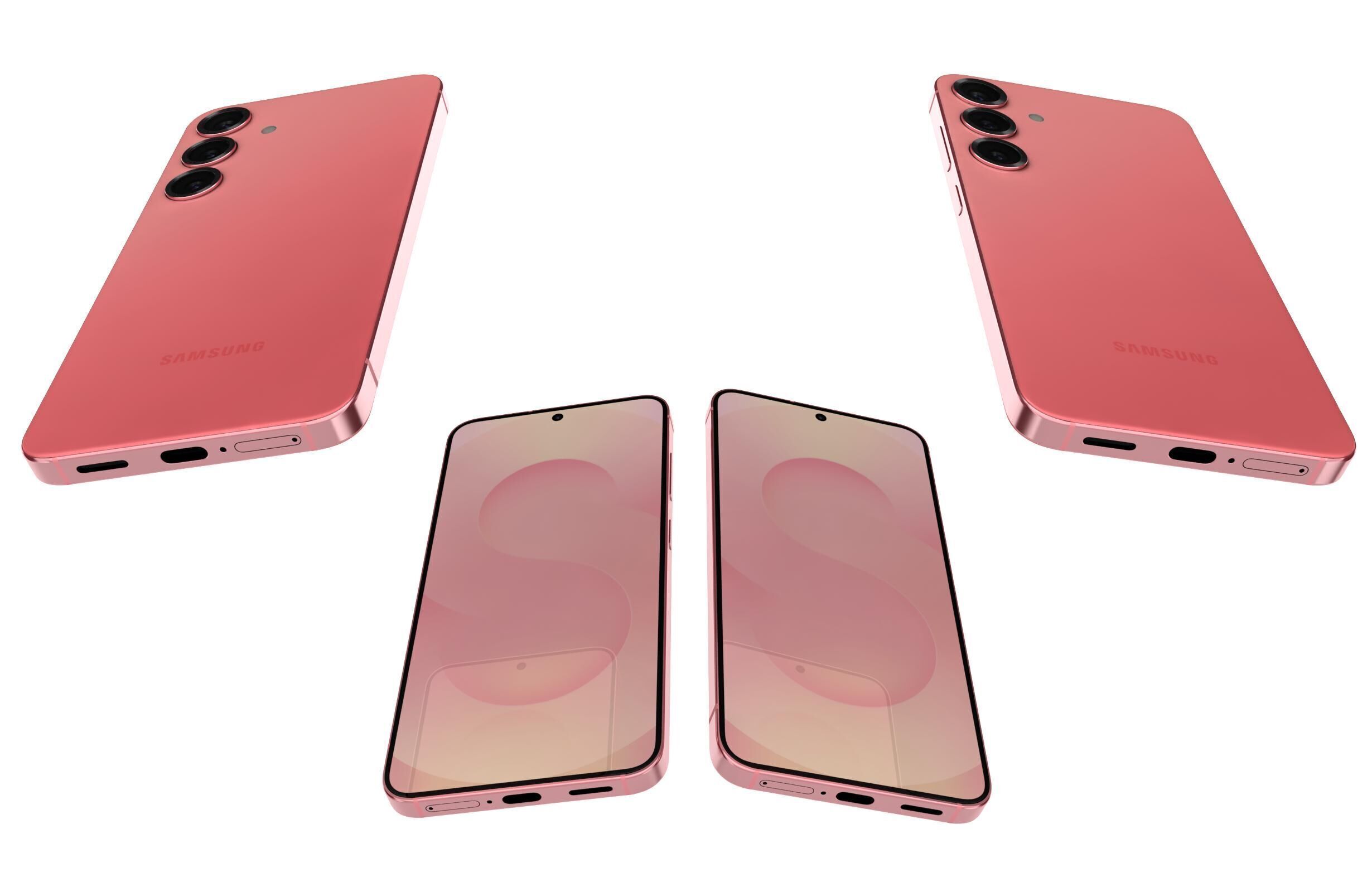 Samsung Galaxy S25 Plus Coralred 3D model_5