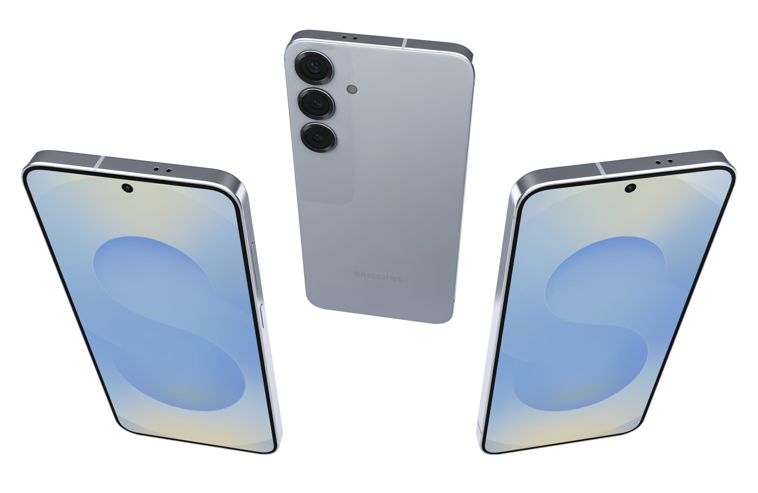 Samsung Galaxy S25 Plus Icy Blue 3D model | CGTrader