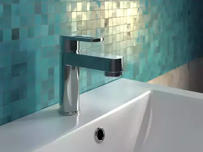Faucet Set Low-poly 3D model