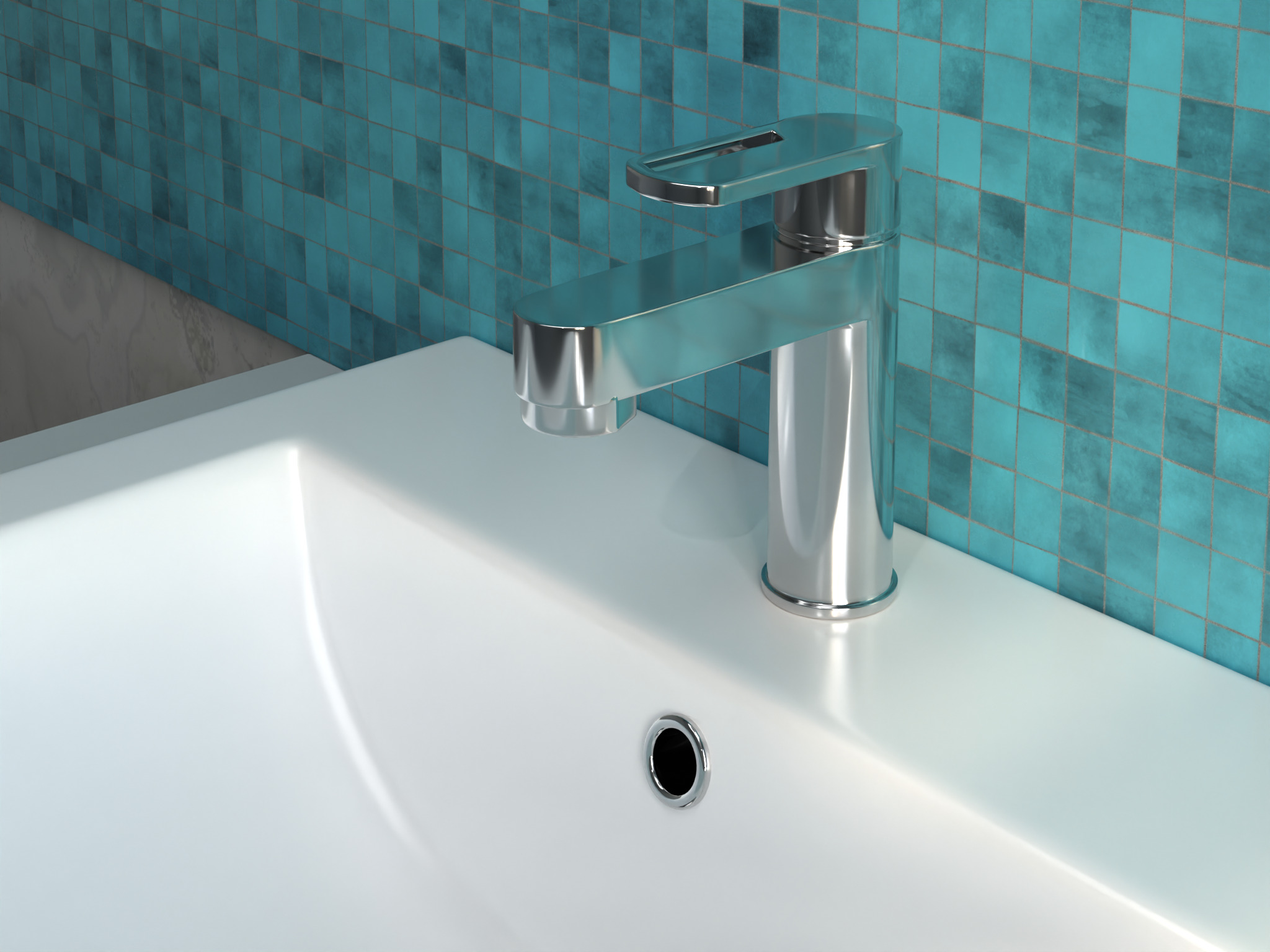 Faucet Set Low-poly 3D model_4