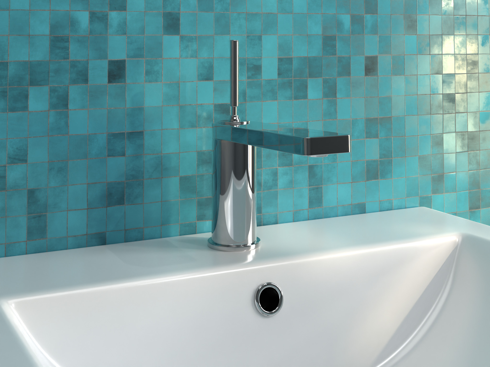 Faucet Set Low-poly 3D model_14