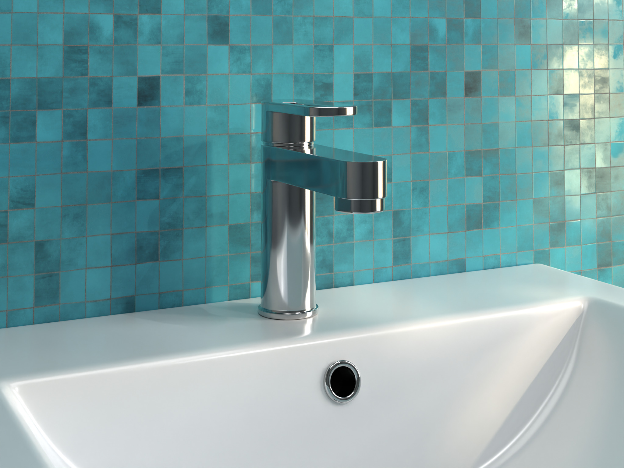 Faucet Set Low-poly 3D model_2