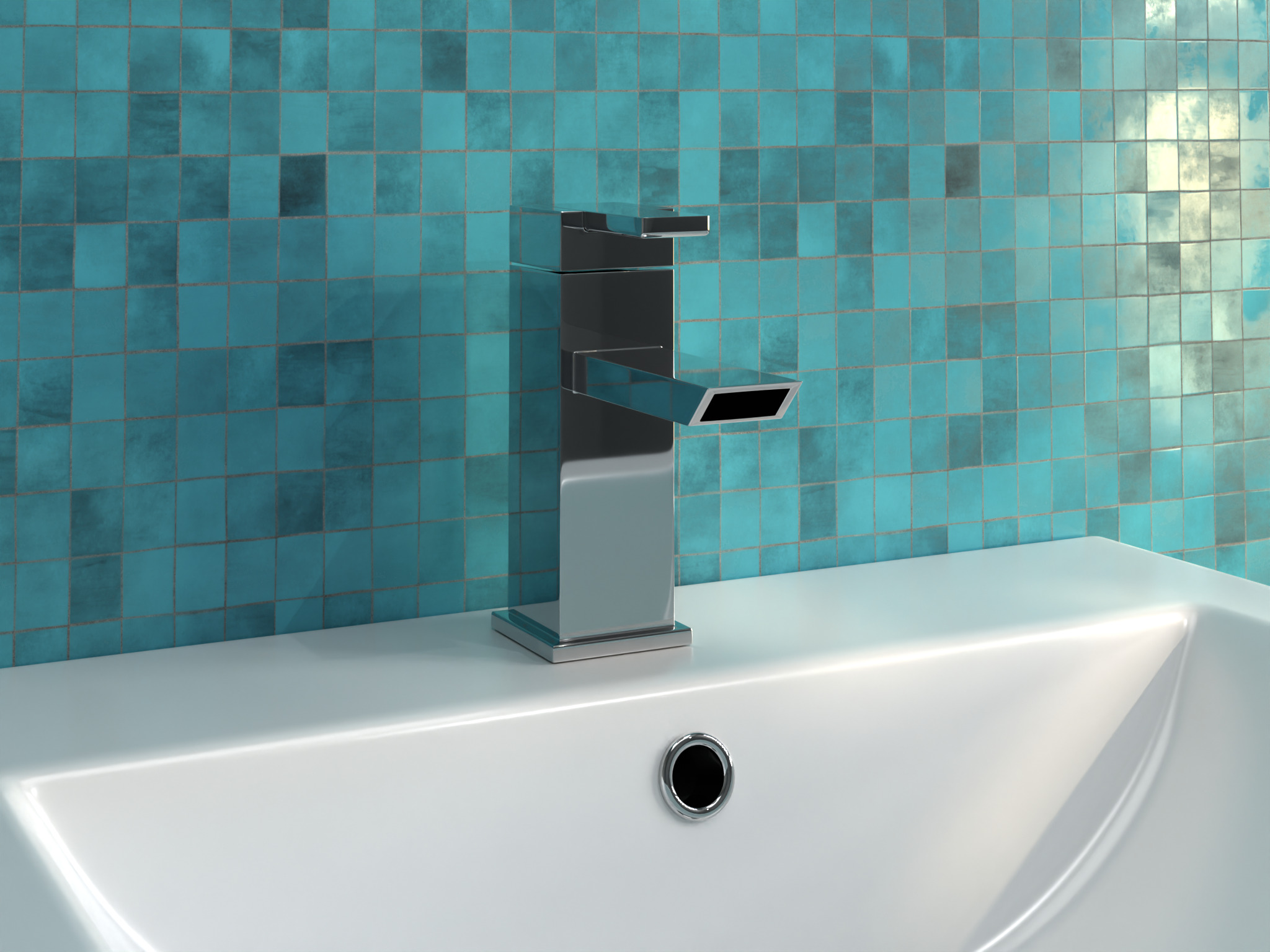 Faucet Set Low-poly 3D model_8