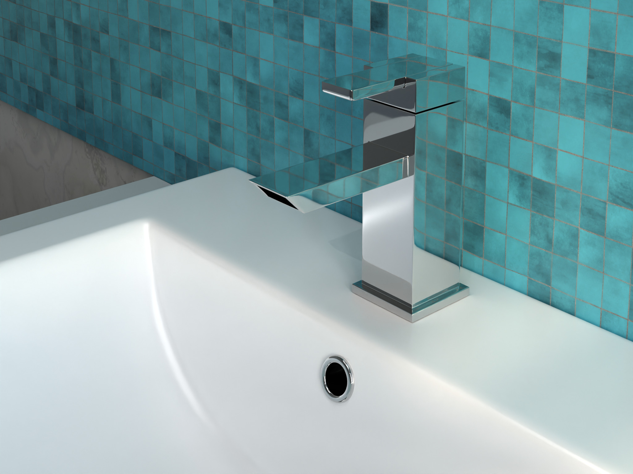 Faucet Set Low-poly 3D model_10
