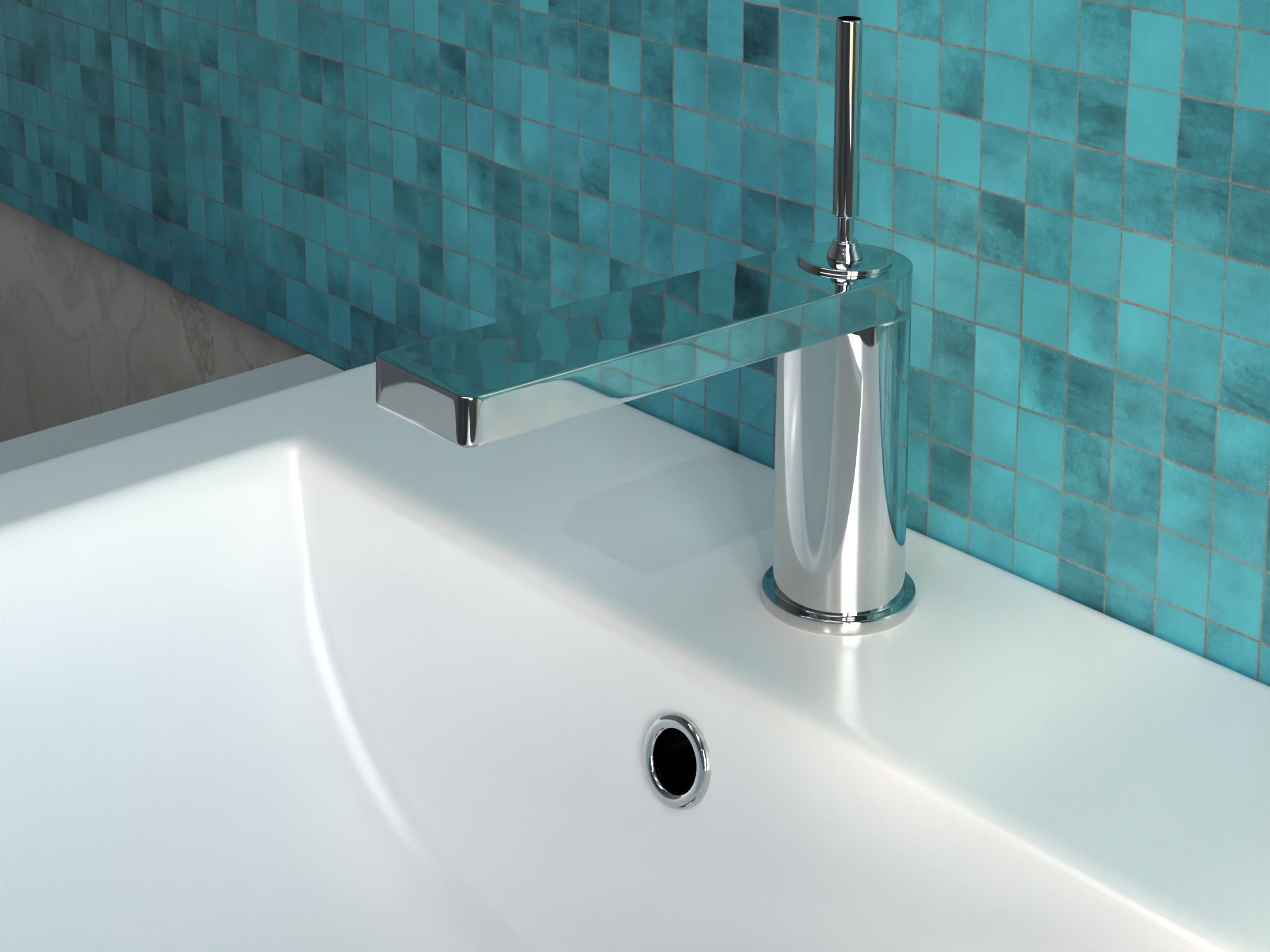 Faucet Set Low-poly 3D model_16