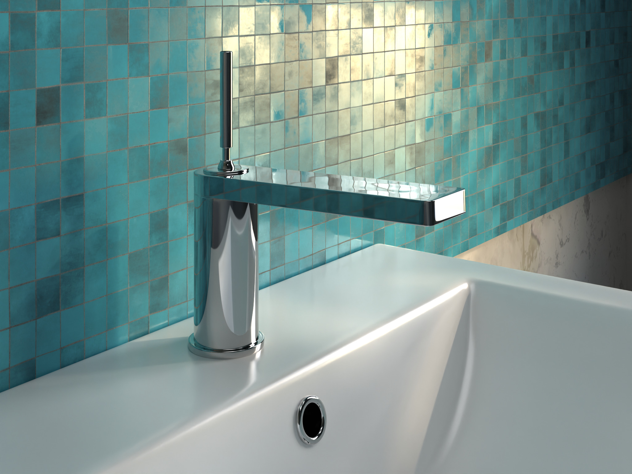 Faucet Set Low-poly 3D model_12