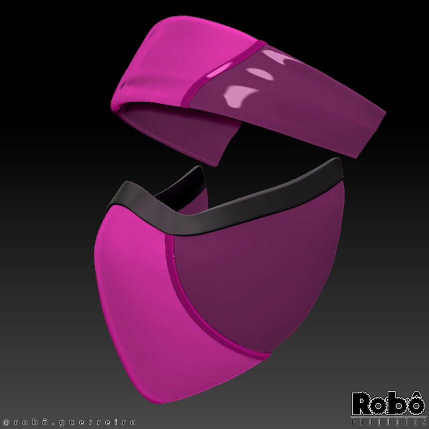 Kitana Mileena Klassic Mask - Bandana Cosplay - MK1 3D print model_5