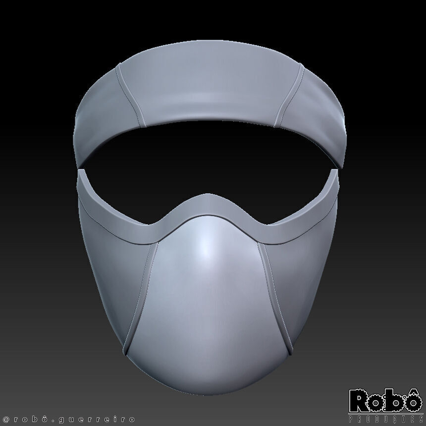 Kitana Mileena Klassic Mask - Bandana Cosplay - MK1 3D print model_13