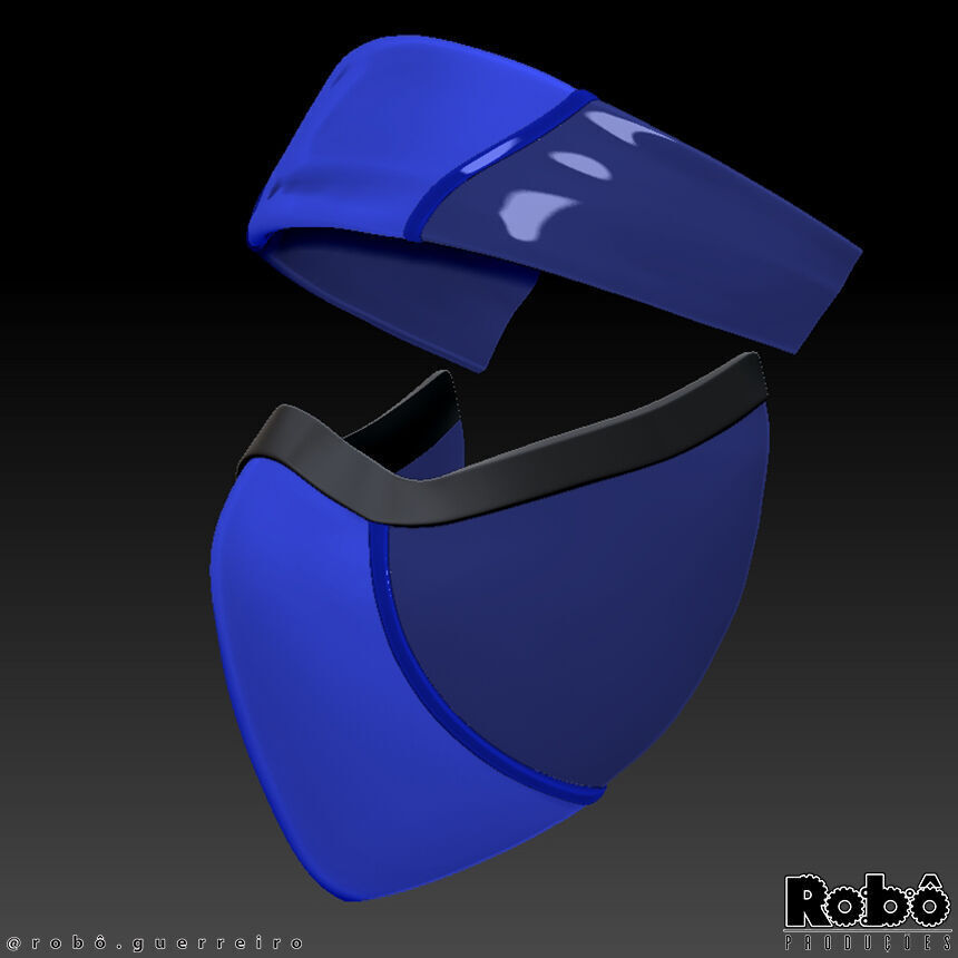 Kitana Mileena Klassic Mask - Bandana Cosplay - MK1 3D print model_6