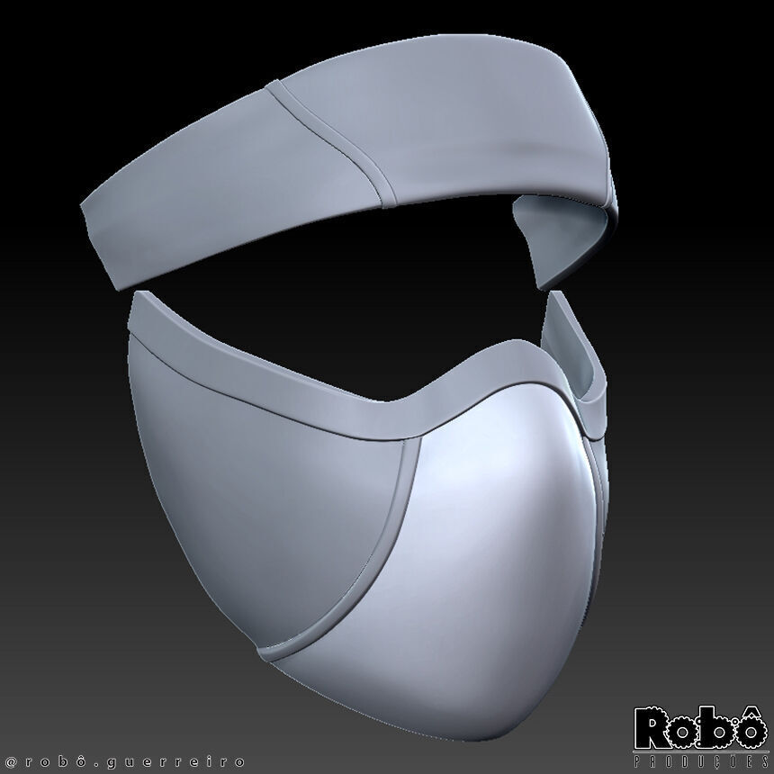 Kitana Mileena Klassic Mask - Bandana Cosplay - MK1 3D print model_14